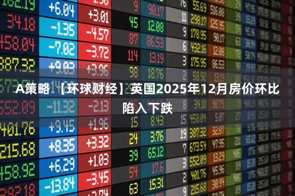 A策略 【环球财经】英国2025年12月房价环比陷入下跌